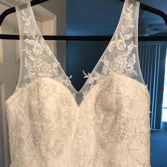 NWT A-Line Tulle Lace Ivory Wedding Dress - Picture 8 of 8